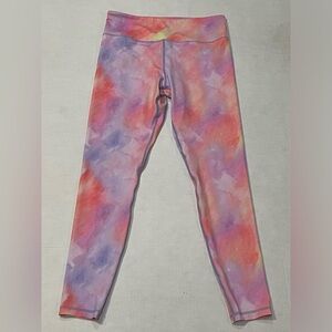Zyia Pink Purple Watercolor Legging Light-N-Tight High Rise Sz 12